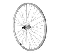 Roue Vtt 26 Er10 Arriere Argent Double Paroi Moy Alu Blocage Roue Libre 7-6v.