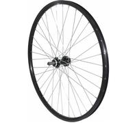 Roue de vélo VTT disc arrière aluminium double paroi moyeu 36 rayons aluminium 6 trous P2R 8-7-6V. Noir