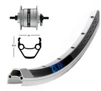 ROUEAV 28X1.75MOY-DYN DHC3000ARG.RIG.36T EXAL ZX 19 ARGENT R - 2149987400 -