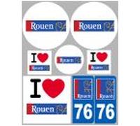 Rouen - 8 Autocollants Variés - Sticker/Autocollant