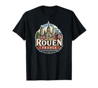 Rouen France Ville aux Cent Spires T-Shirt Graphique avec Valeur