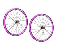 Roues 700C Jante ALU Paire De Roues De Vélo De Route Frein Disque Axe Traversant HG/XDR MOYEU Avant 12 * 100mm Arrière 12 * 142mm for Cassette 7-12/11-12 Vitesses(Rot,HG)