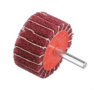 Roues à lamelles 40 mm/50 mm Grain P120/P240 en nylon avec tige de 6 mm pour polissage, ponçage et ébavurage du bois et du métal (P240, rouge, 50 mm x 25 mm)