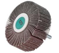Roues à lamelles Corindon A 80 sur tige de 6 pour polissage, ébavurage, décalaminage SIDAMO - 10401095