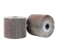 Roues abrasives, outil de conditionnement de surface for le polissage du métal et du bois - Lot de 2 tambours de ponçage de 120 mm avec options de grain 60/80/120/180/240/320(80)