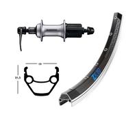 Roues Arrière 28X1.75 8V Exal Zx 19 Noir 2146559600 RIDEWILL Vélo