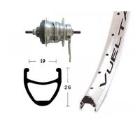 Roues Arrière 28X1,75 Shimano Nexus 7V Contre-Pédale Alu Argent 2146566300 RID