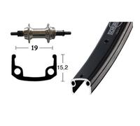 Roues Arrière Complète 28 X 1,75 Schurmann Sport 6/7V Rigide Noir/Argent 214