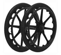 Roues arrière de fauteuil roulant de 20 pouces avec roulements de 12 mm, pneus en polyuréthane solide 20x1 3/8, remplacement de l'assemblage de moyeu ABS léger