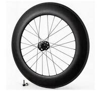 Roues Arrière De Vélo À Pignon Fixe 700C Jantes en Fibre De Carbone 88mm Frein en V Roues De Vélo De Piste À Vitesse Unique 120mm Boulonnées, pour Pignons À Pignon Fixe, 700C*23-38C