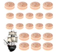 Roues artisanales en bois - Blocs de poulie en bois, poulie de modèle de bateau | Kit de poulies Woodeen Modeel, petite poulie en bois, 20 kits de construction de modèle Shiip, fournitures de
