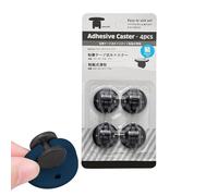 Roues autocollantes,Roulettes non pivotantes | Mini roues roulantes, petites roues pour projets, 4 poulies collantes, roulettes de poulie de meubles pour carton mobile