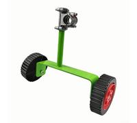 Roues auxiliaires pour débroussailleuse avec hauteur réglable pour tube d'arbre de 26 mm et 28 mm (vert)