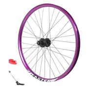 Roues Avant/Arrière De Vélo 26" Jantes en Alliage D'aluminium À Double Paroi Freins À Disque QR 100 Mm/135 Mm 32H pour 8-12 Vitesses(Purple_Rear Wheel)