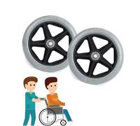 Roues avant de 6 pouces for fauteuil roulant, avec roulements de 8 mm, roulettes de rechange for accessoires de fauteuil roulant, petits pneus pleins, 1 paire