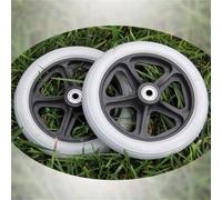 Roues avant de fauteuil roulant de 8 pouces Roue de rechange non gonflable 6" 7", roulettes avant de fauteuil roulant manuel Accessoires de fauteuil roulant Roue universelle, Gris (Taille : 8 pouces (