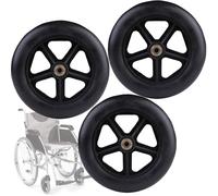 Roues avant de fauteuil roulant de 8 pouces, roues en caoutchouc antidérapantes, roulettes de fauteuil roulant avec vis, pièces de rechange for véhicules de soins de santé for personnes âgées handicap