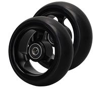 Roues Avant de Remplacement de Fauteuil Roulant de 4 Pouces, Roulette PU antidérapante pour Fauteuil Roulant de Sport, moyeu en Aluminium, Non marquage, 2 pcs (Color : Black, Size : 100mm/4in)