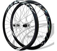 Roues Avant Et Arrière 700C for Vélo De Route, Jantes À Double Butée Blocage Rapide, Freins Disque 100/135 Mm, Moyeux 24 Trous for 8 12 Vitesses(Silver)