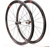 Roues Avant et Arrière de Vélo 700C, Jantes a Pneus en Carbone, Profil 40 Mm, Compatibles avec Les Vélos de Route 8, 9, 10 et 11 Vitesses, Freins a Visser, Roulements Étanches. Black,50mm