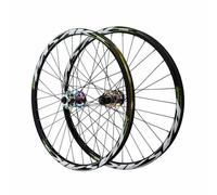 Roues Avant Et Arrière De Vélo De Montagne 24 Pouces, Paire De Roues À Dégagement Rapide 100×9mm/135×10mm QR, Jante De Frein À Disque en Aluminium, Pneu De 1.25 À 2.35"(Colorful)