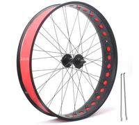 Roues Avant et arrière de vélo de Plage en Alliage d'aluminium, pneus Larges de 20/24/26 x 4 Pouces, Freins à Disque, moyeu 36 Trous de 135/195 mm pour Roues Libres rotatives 7/8/9/10 Vitesses, Rayon