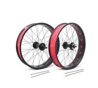Roues Avant et arrière de vélo Fat Tire 20/24/26 x 4 Pouces en Alliage d'aluminium, Freins à Disque, moyeu 36H 135/195 mm pour Roues Libres rotatives 7/8/9/10s, Rayons 14G (20 Pouces par Paire)