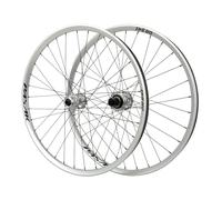Roues Avant Et Arrière De VTT 27,5" 29" Frein À Disque Jante À Double Couche Axe Traversant Boost Trail/AM/DH Paire De Roues À Pneu, Cassette 7-12 Vitesses, 360 Clics(27.5"-Silver,F100 R142)