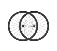 Roues Avant Et Arrière en Fibre De Carbone pour Vélo De Route 700C Axe Traversant 15 X 110mm/12 X 148mm Verrouillage Central Frein À Disque Moyeux 24H pour 8-12 Vitesses(36T,35mm)
