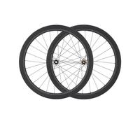 Roues Avant Et Arrière en Fibre De Carbone pour Vélo De Route 700C Axe Traversant 15 X 110mm/12 X 148mm Verrouillage Central Frein À Disque Moyeux 24H pour 8-12 Vitesses(36T,50mm)