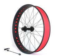 Roues Avant Et Arrière for Vélo De Plage/motoneige,Freins À Disque, Pneus Larges 26 Pouces,diamètre 4,0/4,9,moyeux 36 Trous, Rayons 14G,Compatible avec Roue Libre Rotative 7-11 Vitesses(Black,Rear)
