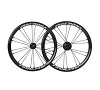 Roues Avant Et Arrière for Vélos BMX Pliables 14 16 Pouces avec Frein À Disque, Moyeux 412/305, Roulements, Pignon 9 Dents, Monovitesse (Rouge en Pouces)(Negro,16inch)