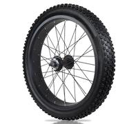 Roues Avant Et Arrière pour Vélo De Neige 20/26'' avec Pneus 4'' 135/195mm Frein À Disque Moyeux 36H Jeu De Roues pour Vélo De Plage pour 7-10 Vitesses Roue Libre Rotative(26IN-Rear)