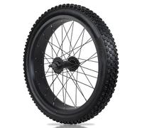 Roues Avant Et Arrière pour Vélo De Neige 20/26'' avec Pneus 4'' 135/195mm Frein À Disque Moyeux 36H Jeu De Roues pour Vélo De Plage pour 7-10 Vitesses Roue Libre Rotative(26IN-Front)