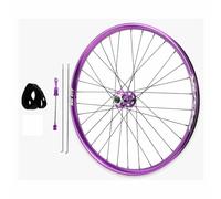 Roues Avant Et Arrière pour VTT XC/AM 26/27,5/29 Pouces Jeu De Roues De Freins À Disque, 9 * 100/10 * 135mm QR, Jante en Alliage D'aluminium, Cassette 8-12 Vitesses, 32 Trous(Purple-9 * 100,27.5inch)