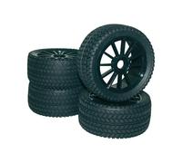 Roues Complètes 1/8 Pour Buggy 10-Star Quarterspike - Design 10 Rayons - Noir-Reely