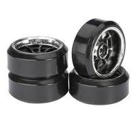 Absima Roues complètes Drift 4 pièces 1:10 9 rayons Profil C Noir/Chromé 2510045