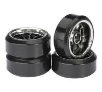 Absima Roues complètes Drift 4 pièces 1:10 9 rayons Profil C Noir/Chromé 2510045