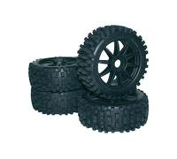 Roues Complètes Buggy Big Core 1/8 - Design 10 Rayons - Noir-Reely