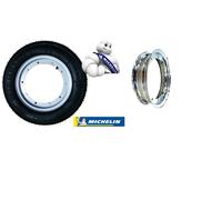 Roues Complètes Michelin 3.50 10 S83 Pour Piaggio Vespa Jante Chromée