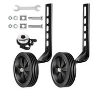 Roues D’Entraînement pour Vélos - Accessoires Robustes PVC Fer, Diamètre 11 Cm, Réglables pour Modèles 12-20 Pouces, Stabilité Et Confiance, Apprentissage Vélo, Sécurité