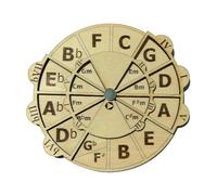 Roues d'accords de musique - Outil de cinquième cercle d'harmonie en bois, guide de mélodie lisse et délicat, dispositif de recherche d'échelle de signature, tableau de composition éducatif, léger