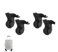 Roues de Bagage, A03 Valise d'Extérieur Muet Roues Gauche et Droite Roulettes de Bagages Universelles DIY Pièces de Rechange, Facile à Installer (Noir) (2pair)