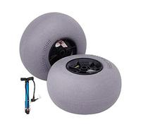 Roues de ballon de plage 13quot;Pneus de rechange for chariot en TPU for kayak, canoë et buggy avec pompe à air gratuite, lot de 2 Pour le bricolage(15.7 in)