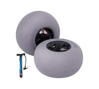 Roues de ballon plage 13" Pneus sable remplacement chariot en TPU for Dolly Canoë et poussette avec pompe à air gratuite Lot 2 Pour les débutants en bricolage(15.7 in)