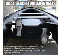 Roues de bateau rétractables rabattables, roues de lancement de bateau en nylon pour petits bateaux jusqu'à 3,6 m/200 kg