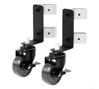 Roues de boîte à outils pivotantes à 360 degrés avec verrouillage de frein et bande de roulement en caoutchouc, roulette robuste pour boîtes à outils, roulement sans effort dans les garages et les