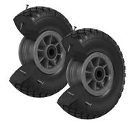 Roues de Brouettes Anti-crevaison Rechange 2x 260x85mm 3.00-4 PU Sac à Roulettes