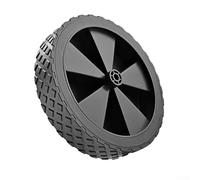 Roues de chariot pliable en polypropylène + PVC - Pneus de rechange pour camping, jardin, plage, absorption des chocs - Roulement silencieux - 6 mm - Alésage de 8 mm (18 x 3,3 cm, noir)