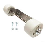 Roues de chauffage de terrasse en acier inoxydable pour parasol chauffant en forme de champignon pour une mobilité facile (blanc)
